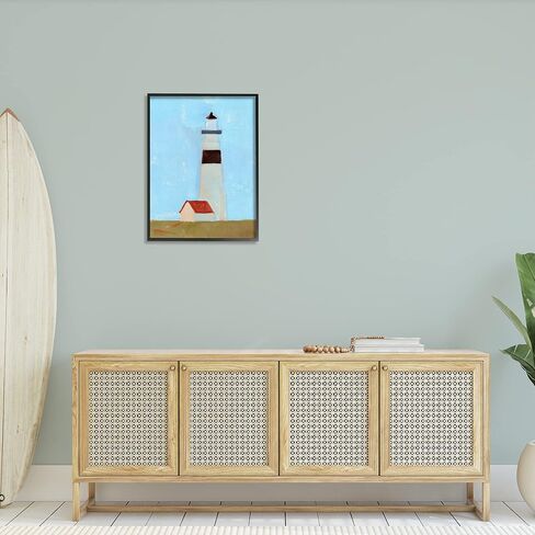 Stupell Industries Lighthouse Daytime Blue Sky Rural Grass Scene, Design by Jacob Green in Saudi Arabia