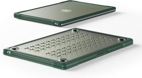 May Chen for MacBook Air 15 inch Case M2 A2941 / M3 A3114 Chip 2023 2024, Heavy Duty Shockproof Protective Hard Shell with Keyboard Cover for Durable Type, Midnight Green in Saudi Arabia