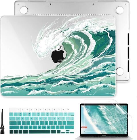 Batianda for M3 New MacBook Pro 14 inch Case 2023 2021 Release Model A2779/A2918 with M2 M1 Pro/Max Chip,Landscape Designed Clear Hard Shell with Keyboard Cover & Screen Protector, Alpine Stream in Saudi Arabia