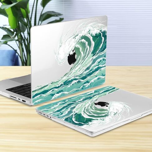 Batianda for M3 New MacBook Pro 14 inch Case 2023 2021 Release Model A2779/A2918 with M2 M1 Pro/Max Chip,Landscape Designed Clear Hard Shell with Keyboard Cover & Screen Protector, Alpine Stream in Saudi Arabia