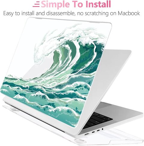 Batianda for M3 New MacBook Pro 14 inch Case 2023 2021 Release Model A2779/A2918 with M2 M1 Pro/Max Chip,Landscape Designed Clear Hard Shell with Keyboard Cover & Screen Protector, Alpine Stream in Saudi Arabia