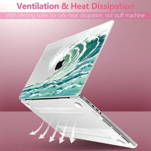 Batianda for M3 New MacBook Pro 14 inch Case 2023 2021 Release Model A2779/A2918 with M2 M1 Pro/Max Chip,Landscape Designed Clear Hard Shell with Keyboard Cover & Screen Protector, Alpine Stream in Saudi Arabia