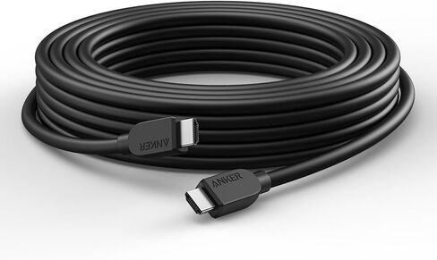 Anker HDMI Cable 4K/60Hz, 25 ft High Definition HDMI to HDMI Cord, 18 Gbps Certified Premium High Speed HDMI Cable, Compatible with Playstation 5, Xbox, Samsung, Sony 4K TVs, and More in Kuwait