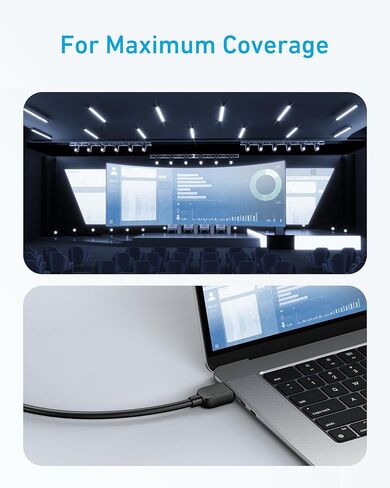 Anker HDMI Cable 4K/60Hz, 25 ft High Definition HDMI to HDMI Cord, 18 Gbps Certified Premium High Speed HDMI Cable, Compatible with Playstation 5, Xbox, Samsung, Sony 4K TVs, and More in Kuwait