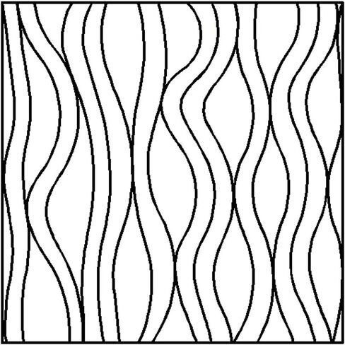 إبداعات اللحف خطوط متدفقة كتلة استنسل خياطة اللحف المستمر، 25.4 سم in Kuwait