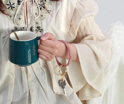 Mymazn Silicone Bangle Key Ring Bracelet Keychain holder for Women Girls Gift Wristlet Round Keyring in Kuwait