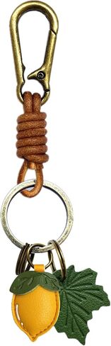 ZOUITY Leather Leaf Fruit Keychain Retro Accessories,Cute Keychains for Women Wallet Bag,Purse Keyring Holder in Kuwait