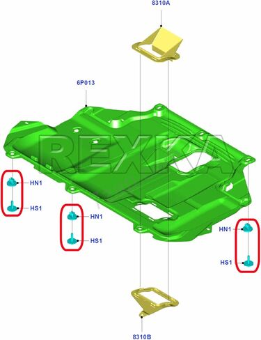 20 مجموعة من Rexka T30 Engine Splash Shield Guard غطاء سفلي براغي مجموعة مشبك صامولة متوافقة مع Ford Focus Fusion Escape Explorer C-Max Transit Connect Lincoln MKC in Kuwait
