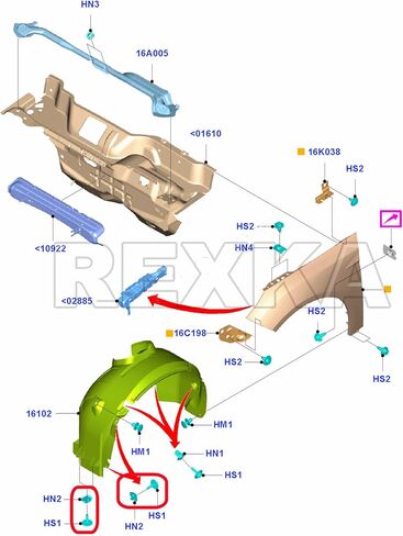 20 مجموعة من Rexka T30 Engine Splash Shield Guard غطاء سفلي براغي مجموعة مشبك صامولة متوافقة مع Ford Focus Fusion Escape Explorer C-Max Transit Connect Lincoln MKC in Kuwait