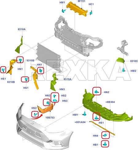 20 مجموعة من Rexka T30 Engine Splash Shield Guard غطاء سفلي براغي مجموعة مشبك صامولة متوافقة مع Ford Focus Fusion Escape Explorer C-Max Transit Connect Lincoln MKC in Kuwait