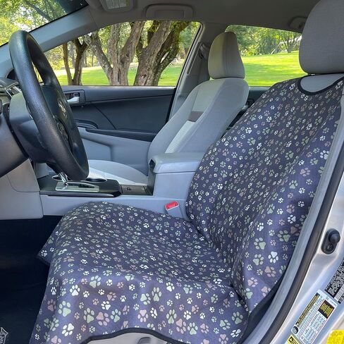 Waterproof Car Seat Cover for Leather & Cloth Seats, Universal Fit Anti-Slip Bucket Seat Protector for Auto, SUVs, Trucks, Machine Washable Slip On (Woodland Camo Paw Print) in Saudi Arabia