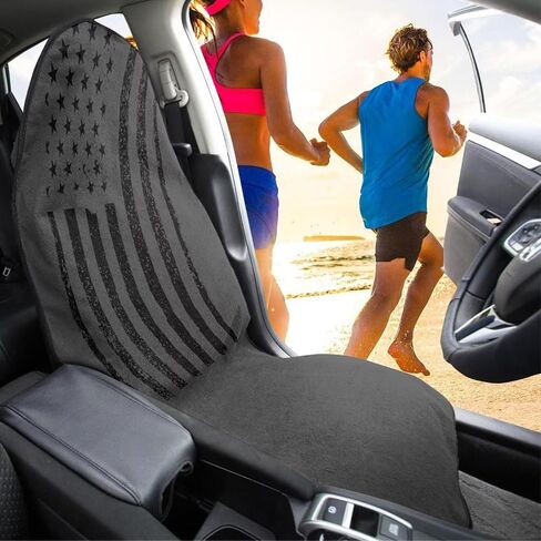 Lotusorchid 3D Dolphin Waterproof Sweating Car Seat Cover for Post Gym Workout, Comfy Bucket Car Seat Cover Protector for Women Men, Non-Slip Sweating Car Seat Cover Universal Fit, Blue in Saudi Arabia