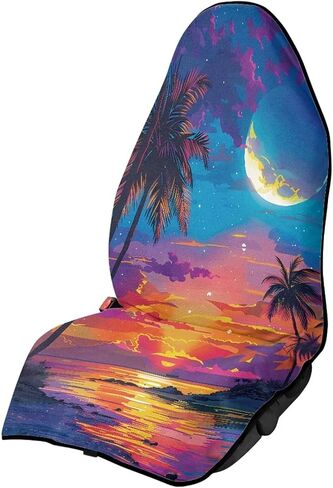 Lotusorchid 3D Dolphin Waterproof Sweating Car Seat Cover for Post Gym Workout, Comfy Bucket Car Seat Cover Protector for Women Men, Non-Slip Sweating Car Seat Cover Universal Fit, Blue in Saudi Arabia