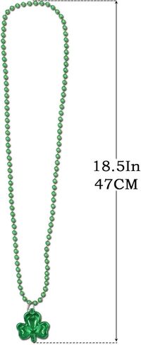 30 حزمة من قلادة عيد القديس باتريك، قلادات خضراء بكميات كبيرة مع خرز شامروك البرسيم ماردي غرا، هدايا حفلات عيد القديس باتريك، قلادات إكسسوارات عيد القديس بادي للأطفال والكبار in Kuwait