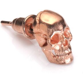 Handmade Sterling Silver Skull Earring Skeleton Rocker Vintage Punk Pendant