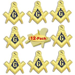 10/20/50/100Pcs Masonic Lapel Pins Bulk - Metal Mason Free Freemasonry Brooch Badge Souvenir