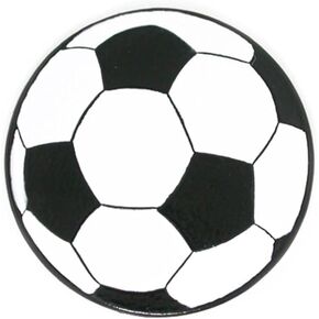 PinMart's Black and White Soccer Ball Sports Enamel Lapel Pin