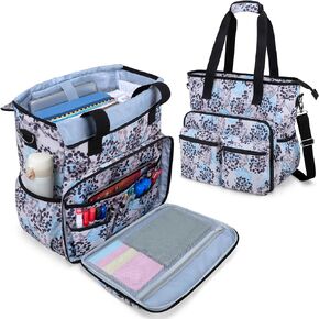 BAFASO Teacher Bag with Laptop Sleeve and Shoulder Strap, Large Teacher Tote Bag with Multiple Pockets