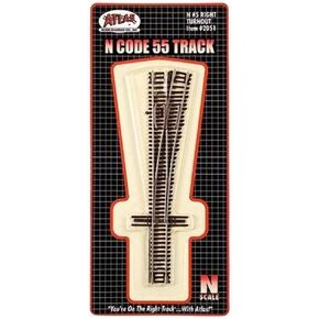 N Code 55 Nickel Silver #5 Right Turnout Atlas Trains