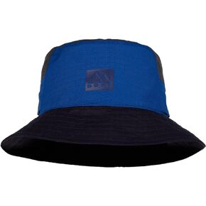 BUFF Caps, Unisex Sun Bucket Hat, Wide Brim, Hak Blue, L/XL