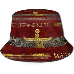 Hieroglyphic Hat African Egyptian Culture Bucket Hat Summer Fisherman Cap Outdoor Beach Sun Hat