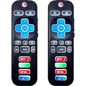 Pack of 2 Replacement Backlit Remote for Roku TV, for TCL/Hisense/Sharp/Philips/Onn/Element/Insignia/Westinghouse Roku TV (NOT for Roku Stick/Box) in Kuwait