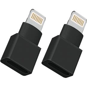 Lightning Extender Adapter,2 Pack [Apple MFI Certified ] iPhone Charger Extension Cable Female to Male Dock Extender for iPhone 14 13 12 11 X XS XR 8 7 6 Charging Audio Video Data Transfer Dongle