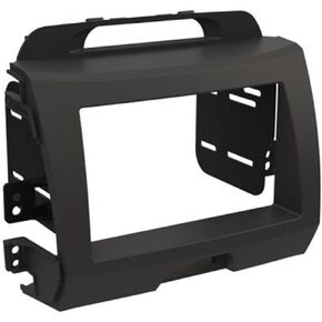 Scosche KA2099DGB Compatible with 2011-15 Kia Sportage ISO Double DIN & DIN+Pocket Dash Kit, Dk. Gray