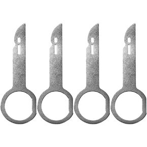 4Pcs Silver Universal Pin Stereo Hooks Tools Car Radio Removal Tool Key DIN Release Keys Set Compatible with Audi, VW Volkswagen, Mercedes Benz, BMW Radio Accessories Electrical