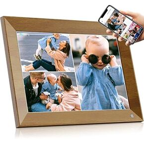Digital Picture Frame 10.1 inch, Electronic Photo Frame WiFi with APP, Smart Electric Video Photo Frame Slideshow with Email, 1280x800 IPS FHD Uploadable Digital Photo Frames Cloud Storage