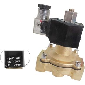 1 inch Normally Open 110V 120V AC VAC Brass Solenoid Valve NPT