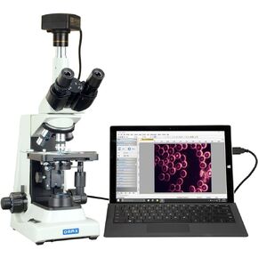 OMAX 40X-2000X USB3 18MP PLAN Trinocular Darkfield Super Bright LED Lab Microscope for Live Blood