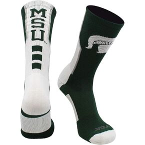 TCK Michigan State University Spartans Socks Perimeter Crew