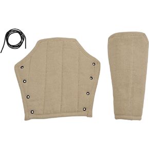 Medieval Knight Padded Bracers with Fabric Strings Closure, Arm Guard Armor for LARP Cosplay Reenactment