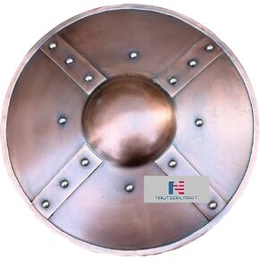 NauticalMart Battle Ready Medieval Buckler Shield Armor Combat Iron Archer Shields Copper