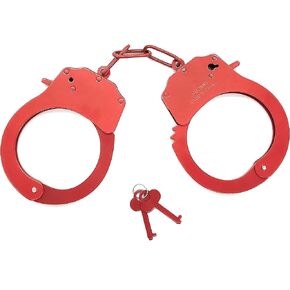 Toy Handcuffs Toy Metal Handcuffs with Keys Police Costume Prop Accessories Party Supplies (Black)