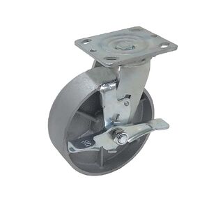 Heavy Duty Caster Steel Cast Iron Wheel, Tool Box and Workbench Swivel Caster 800LB Capacity (4 inch, 1 Swivel)