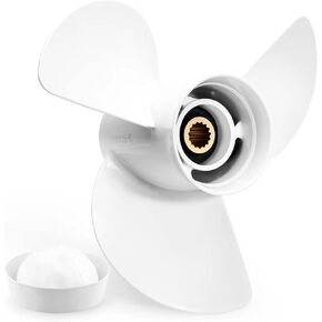 VN 13 12x15-K Boat Motor Aluminum Propeller - Replaces 6E5-45947-00-EL Compatible with Yamaha 60HP 70HP 75HP 80HP 85HP 90HP 115HP 130HP 15 Tooth-RH Outboard Propeller-Boat