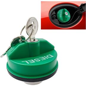QODOLSI Pack-1 Car Fuel Cap with Keys, Durable Locking Gas Cap Replacement Compatible with Silverado Express C3500 K3500 Dodge Ram 3500 W350 D350 Ford F-250 E-350 GMC Sierra Savannah (Green)