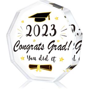 WhatSign 2023 Graduation Gifts for Her Him Keepsake and Paperweight Congratulations Graduates Class of 2023 You Did It Graduation Gifts for High School College Graduates Girls Boys Daughter Son Women