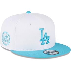 قبعة New Era LA Los Angeles Dodgers 9FIFTY Cooperstown 1980 All-Star Game ذات رقعة جانبية، قبعة بيضاء زرقاء in Kuwait