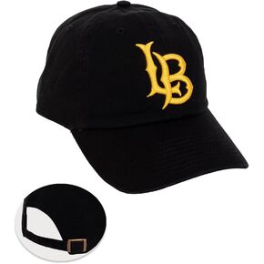 Desert Cactus Cal State Long Beach Baseball Hat University California Dirtbags LBSU CSULB Brimmed Embroirderd Hats Cap Adjustable Cloth Strap Adult (Style A) Black