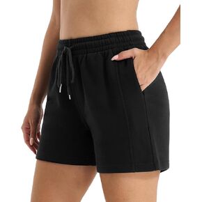 Stelle Women's Drawstring Sweat Shorts Comfy Elastic Shorts Workout Lounge Shorts with Pockets