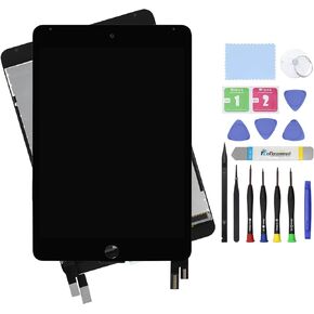 7.9" LCD Screen Replacement for iPad Mini 4 A1538 A1550 Display LCD Assembly and Glass Touch Digitizer Premium Repair Kit + Sleep/Wake Sensor (Black)