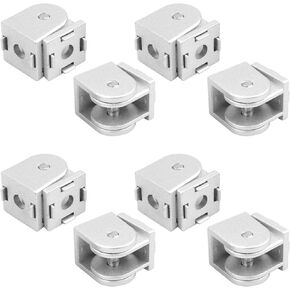 8 Pcs 2020 Series Extrusion Profile Parts, Aluminum Alloy Flexible Pivot Joint 180°, Solid Connector Point Fittings Hinge, 3D Printer Accessories(Screws not Included)