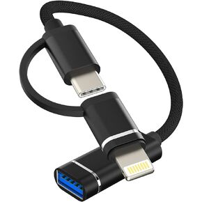 Zoyuzan USB Type C to Lightning Male to USB Female Adapter, 1 Pack, 12 Months Warranty