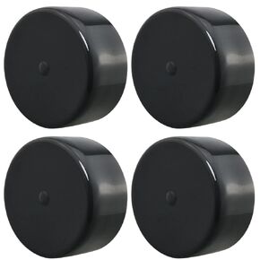 MEETOOT 4pcs Bearing Protector Caps 1.98" Black Rubber Caps Trailer Wheel Hub Dust Covers for Bearing Protector