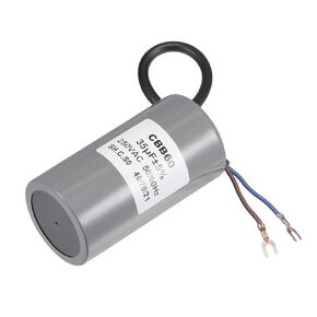 MECCANIXITY CBB60 Run Capacitor 35uF 250V AC 2 Wires 50/60Hz Cylinder Motor Running Capacitor 96x50mm with Terminal for Air Compressor Water Pump