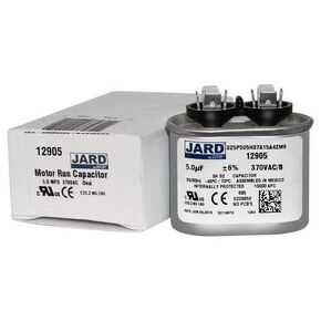 Oval 5 uf MFD 370 Volt Replaces 97F5705 Old GE# Z97F5705, 97F95702, Z97F5702), 5uf 370 VAC, 5X370 Run