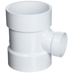 NIBCO - K09930H U4811R 4X4X2 HXHXH SANITARY TEE PVC, White, 6 inches (U4811442)